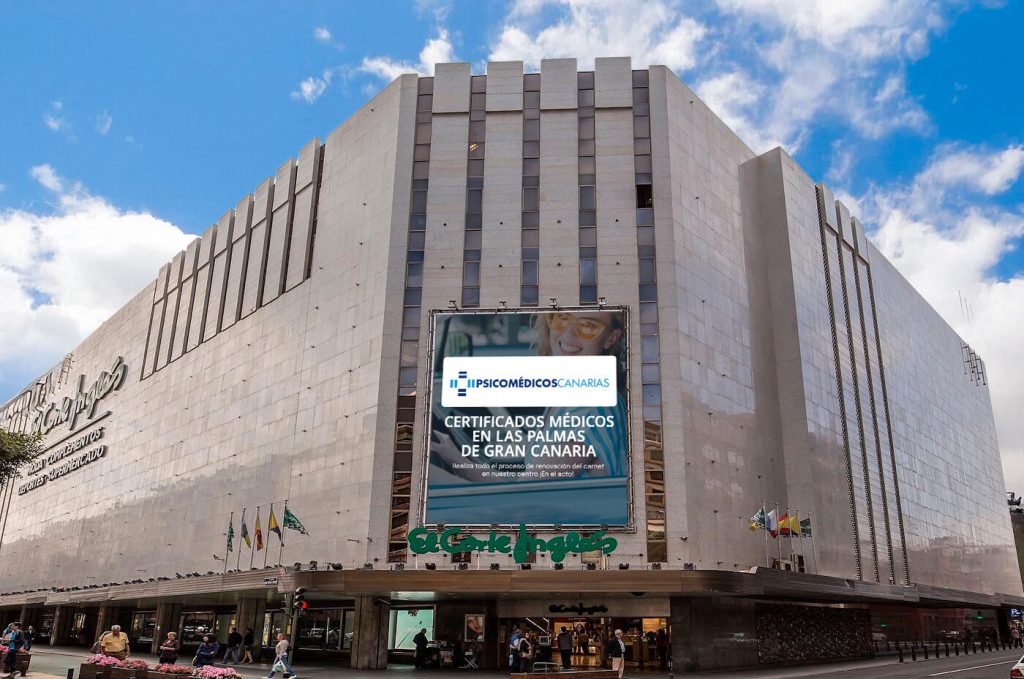 Centro de reconocimiento médico en el Corte Inglés de Las Palmas de Gran Canaria